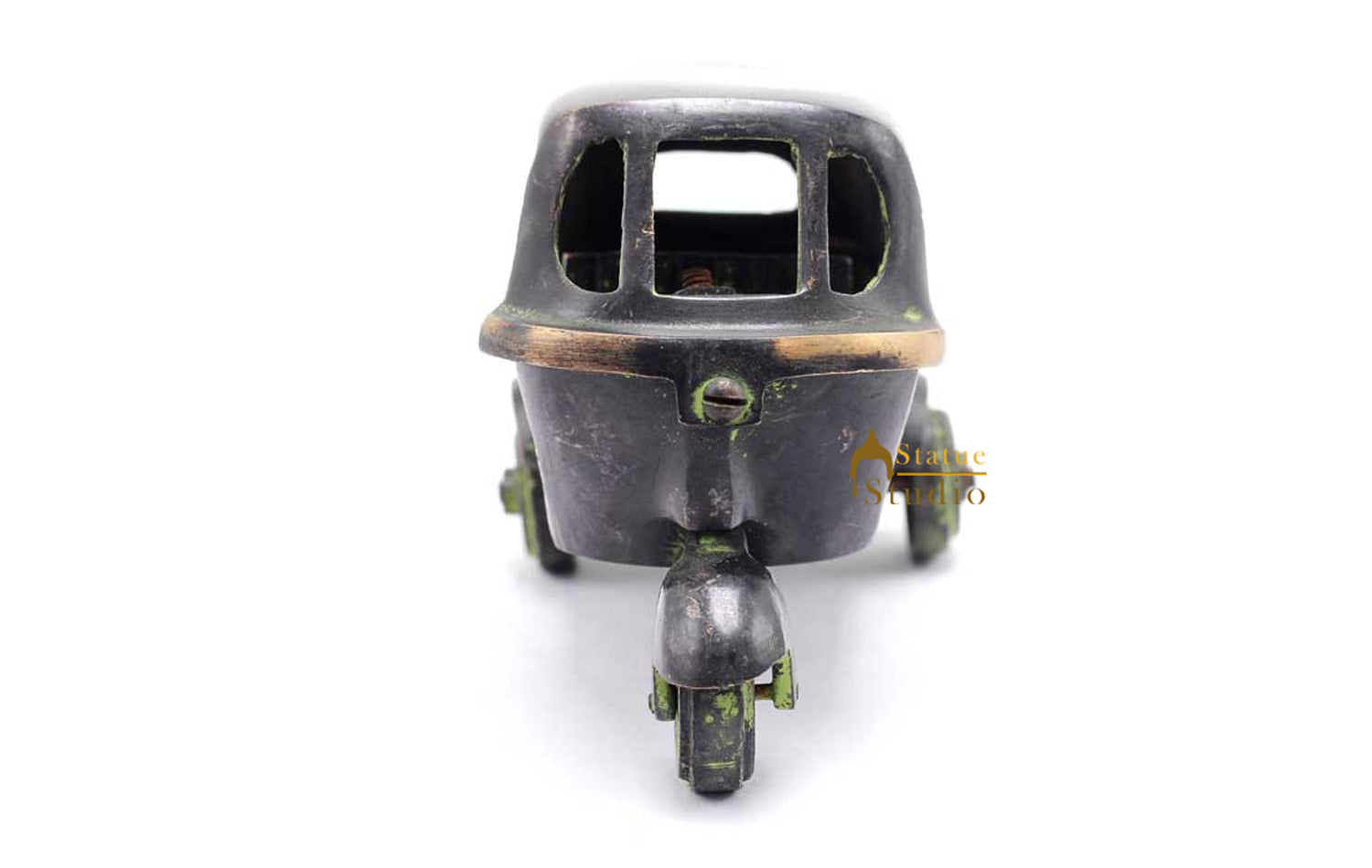 Brass Antique Finish Indian Auto Rickshaw Replica show pieces for Home Décor items for Living Room - Image 3