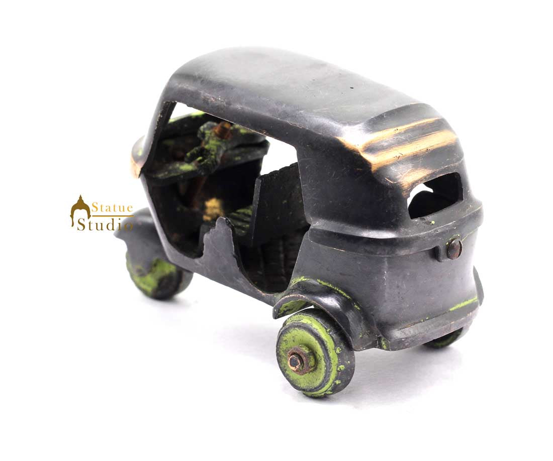 Brass Antique Finish Indian Auto Rickshaw Replica show pieces for Home Décor items for Living Room - Image 4