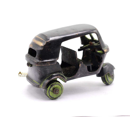 Brass Antique Finish Indian Auto Rickshaw Replica show pieces for Home Décor items for Living Room by vendor-unknown - Decor (View 5)