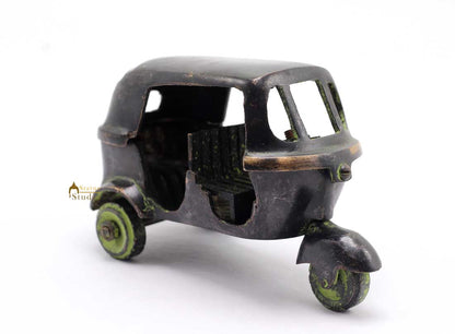 Brass Antique Finish Indian Auto Rickshaw Replica show pieces for Home Décor items for Living Room by vendor-unknown - Decor (View 6)