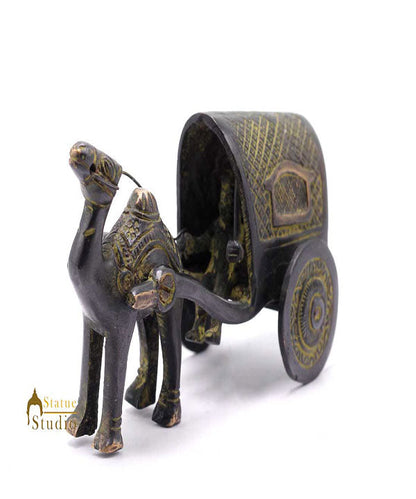 Brass Antique Finish Camel Cart Replica statue show pieces for Home Décor items for Living Room by vendor-unknown - Decor