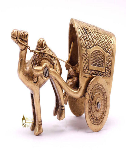 Brass Antique Finish Camel Cart Replica statue Home Decorations Item Showpiece for Living Room by vendor-unknown - Decor
