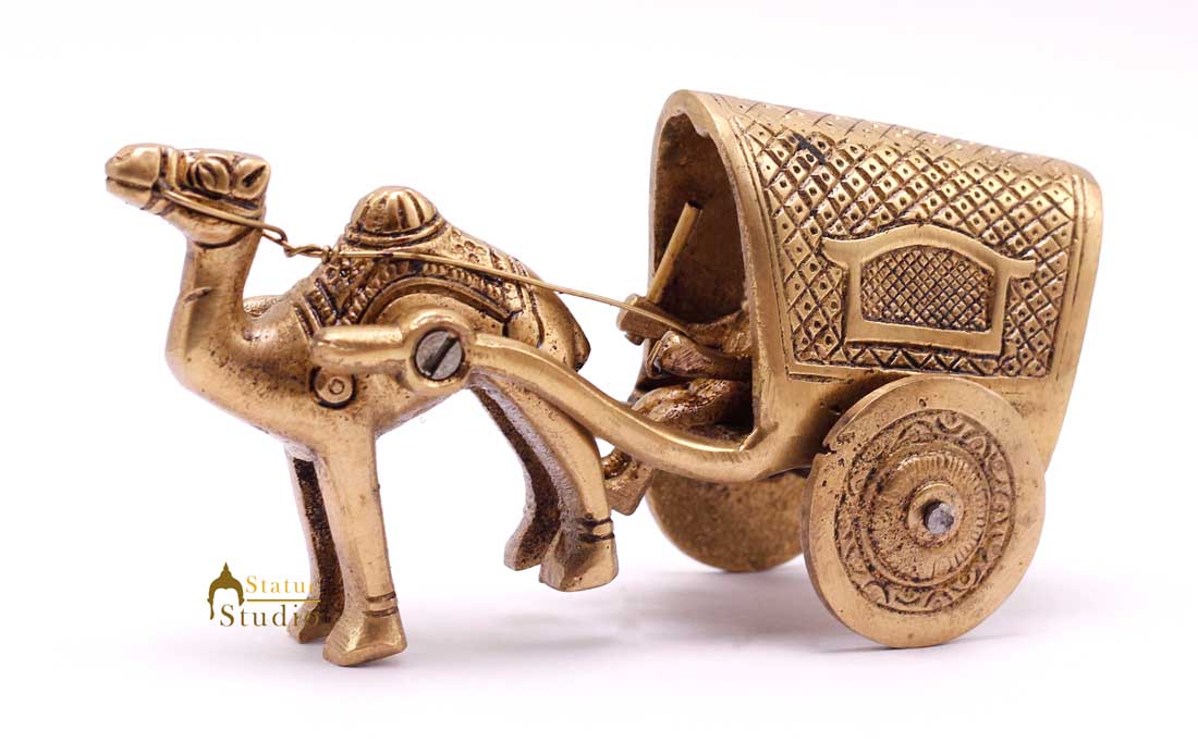 Brass Antique Finish Camel Cart Replica statue Home Decorations Item Showpiece for Living Room - Image 2