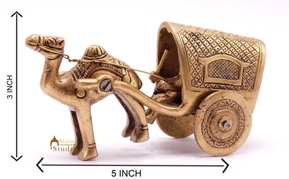 Brass Antique Finish Camel Cart Replica statue Home Decorations Item Showpiece for Living Room by vendor-unknown - Decor (View 5)
