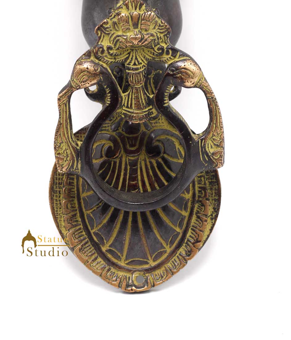 Brass Antique Look Cat Door Knocker Home Decorative Items Showpiece