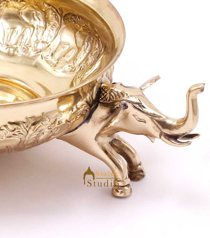Brass Sheet Lightweight Elephant Design South Indian Style Urli Vessel Home Decorations Item Showpiece by vendor-unknown - Decor (View 4)