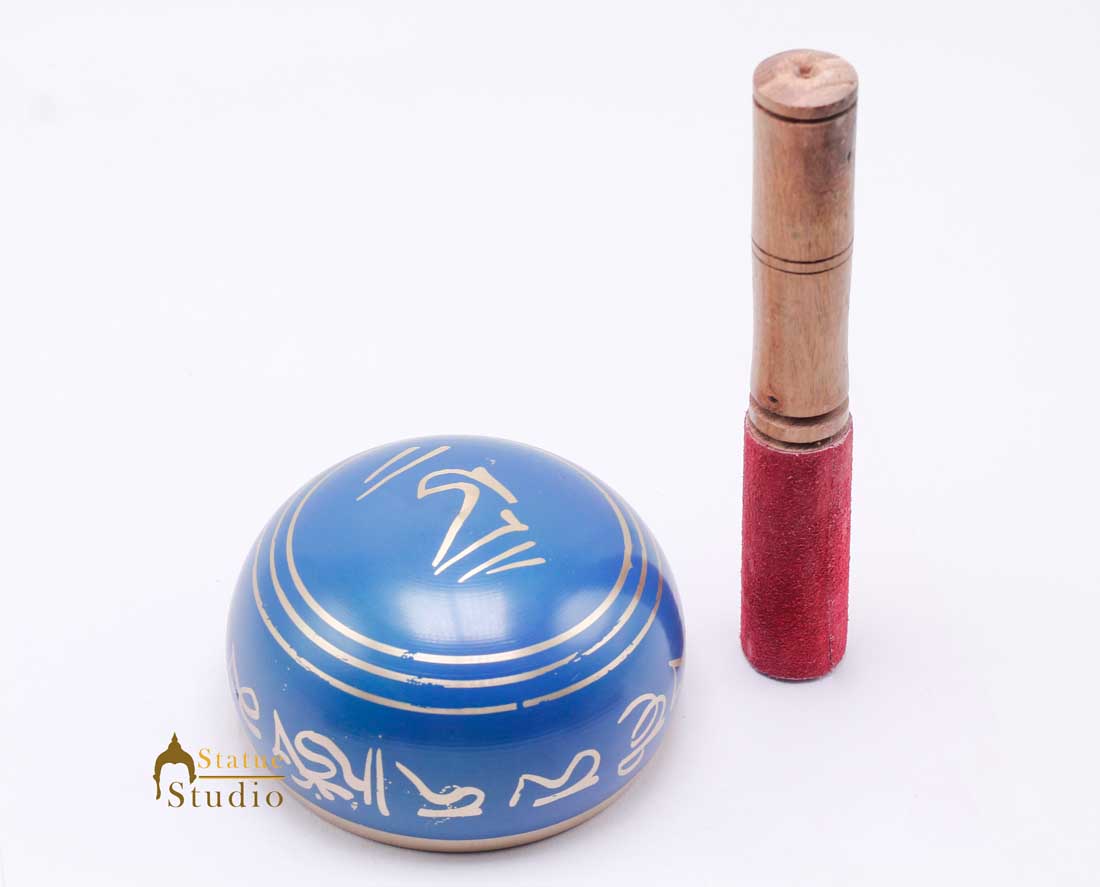 Tibetan Himalyan Buddha Chakra Prayer Yoga Healing Meditation Brass Singing Bowl - Image 3