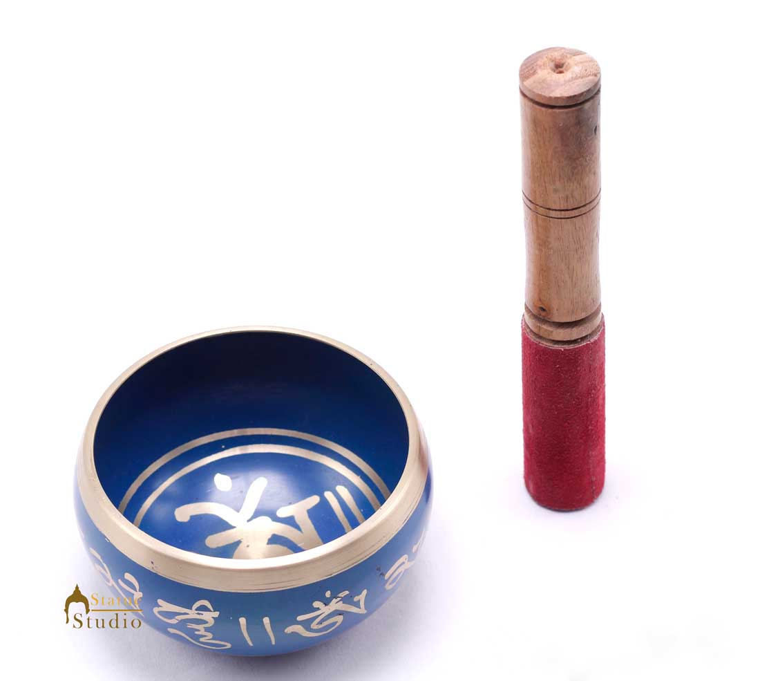 Tibetan Himalyan Buddha Chakra Prayer Yoga Healing Meditation Brass Singing Bowl