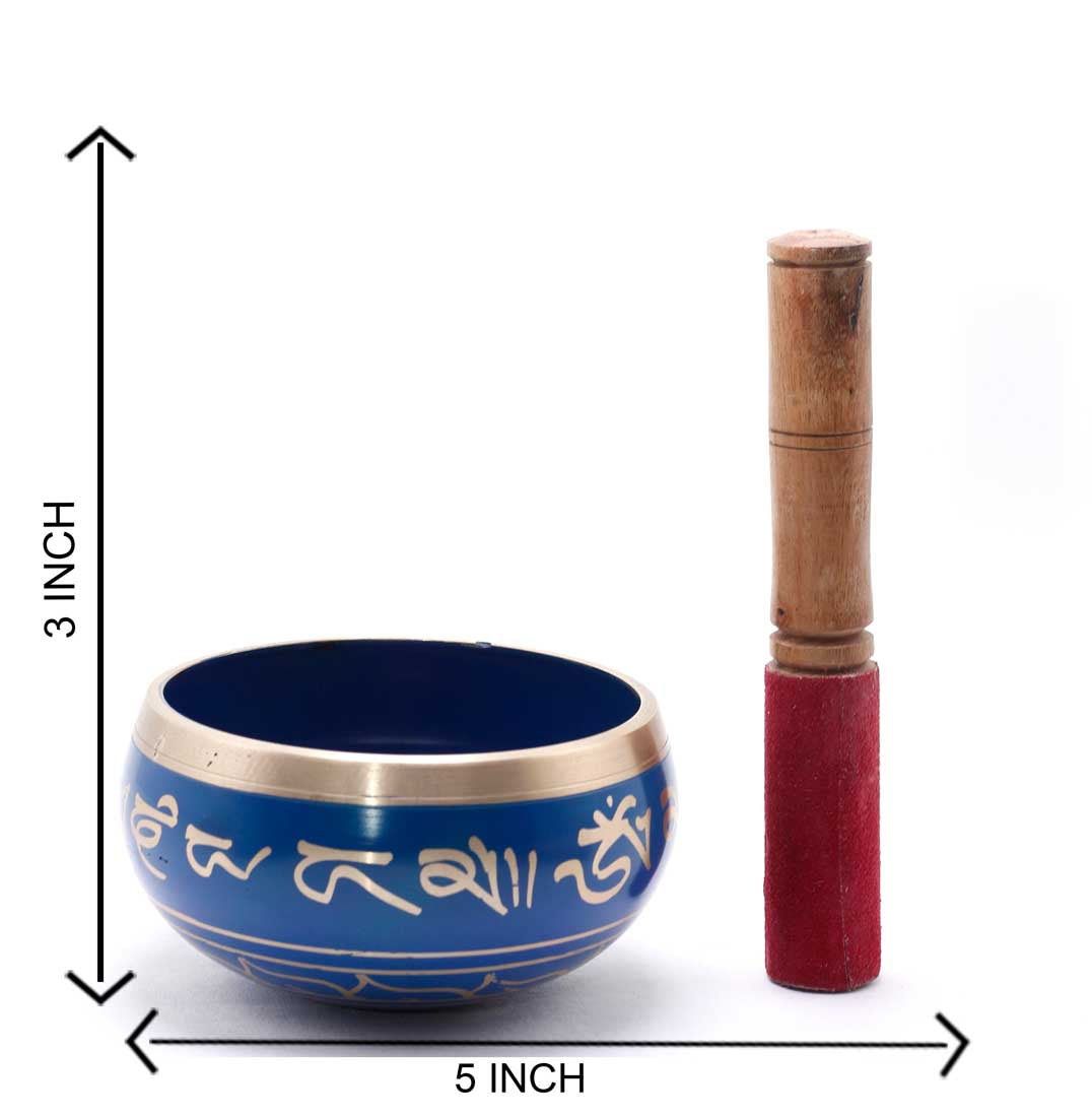 Tibetan Himalyan Buddha Chakra Prayer Yoga Healing Meditation Brass Singing Bowl - Image 5