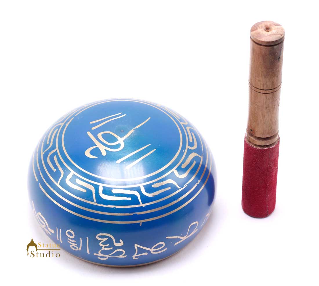 Tibetan Himalyan Buddha Chakra Prayer Yoga Healing Meditation Brass Singing Bowl
