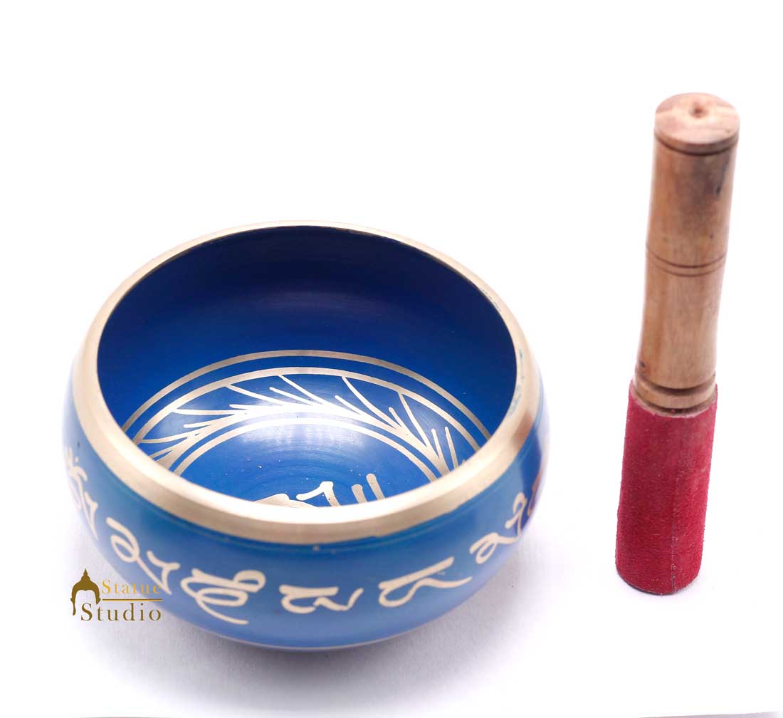 Tibetan Himalyan Buddha Chakra Prayer Yoga Healing Meditation Brass Singing Bowl