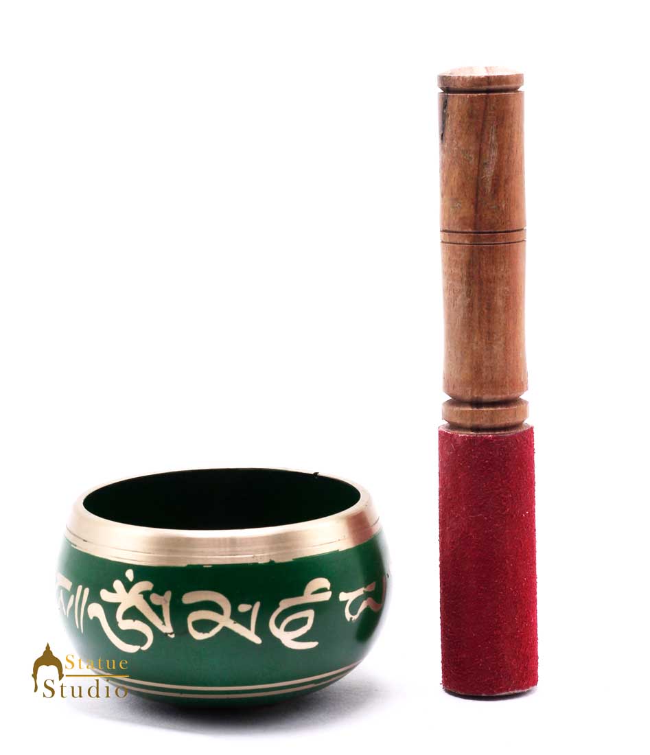 Tibetan Himalyan Buddha Chakra Prayer Yoga Healing Meditation Brass Singing Bowl