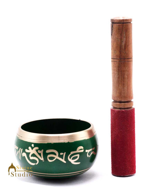 Tibetan Himalyan Buddha Chakra Prayer Yoga Healing Meditation Brass Singing Bowl