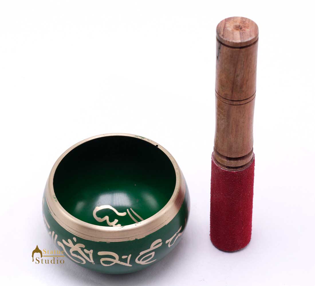 Tibetan Himalyan Buddha Chakra Prayer Yoga Healing Meditation Brass Singing Bowl