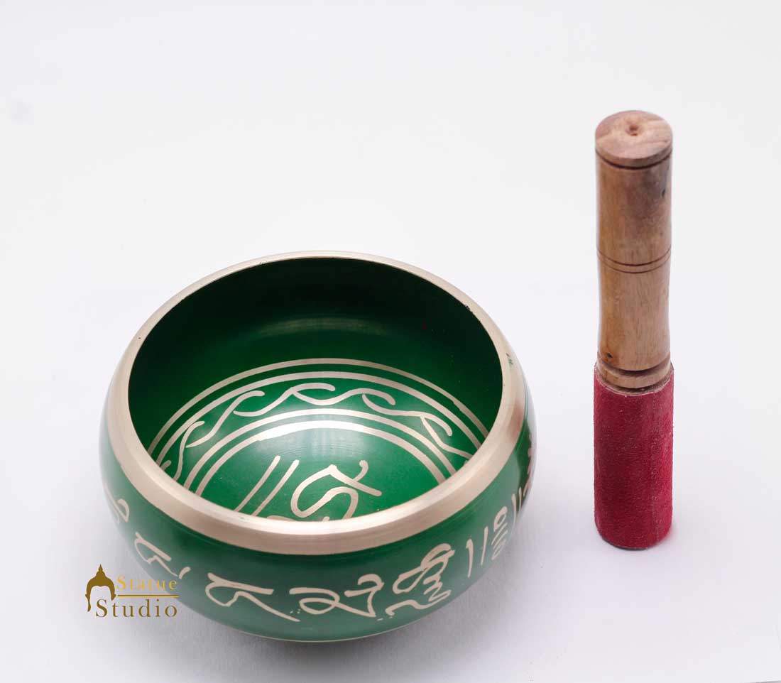 Tibetan Himalyan Buddha Chakra Prayer Yoga Healing Meditation Brass Singing Bowl - Eco-friendly - Sama Homes