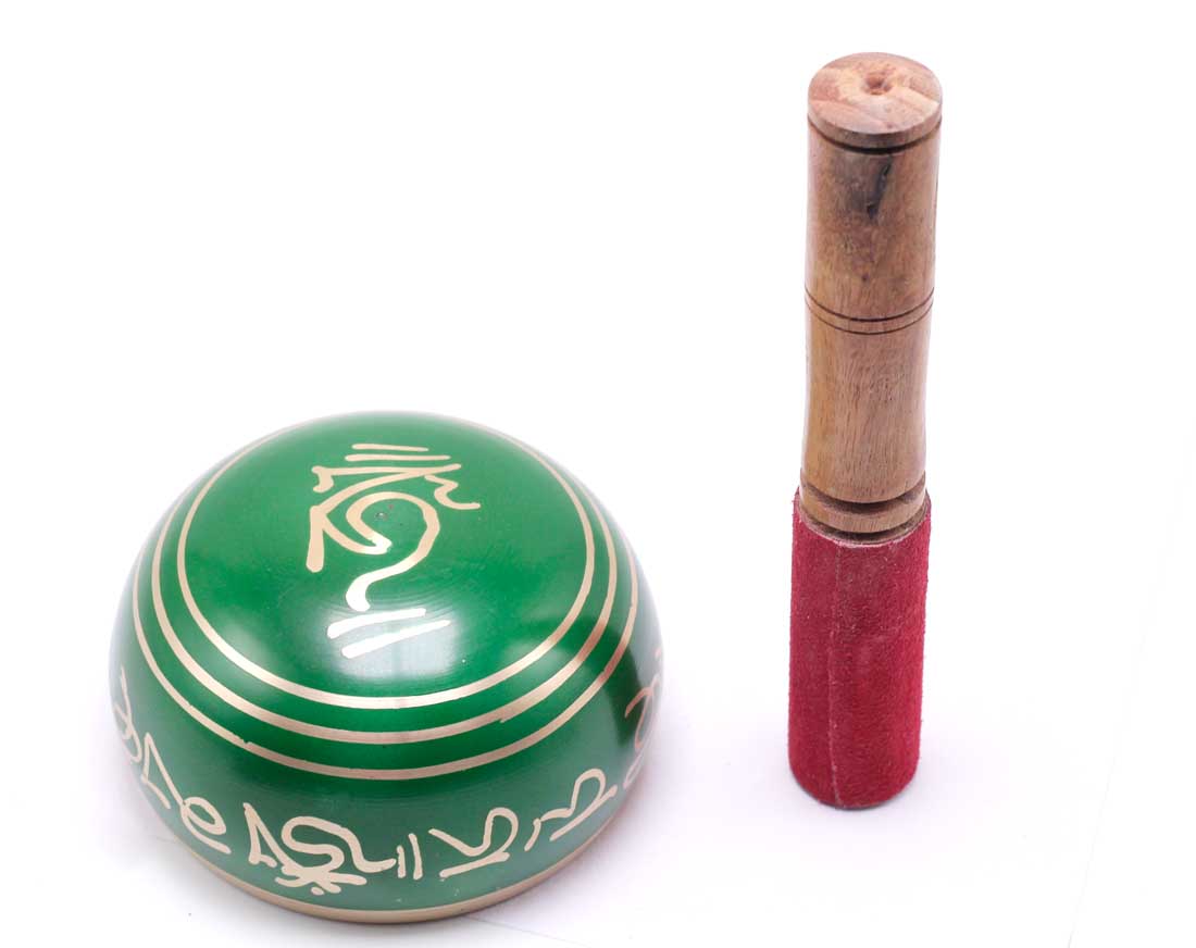 Tibetan Himalyan Buddha Chakra Prayer Yoga Healing Meditation Brass Singing Bowl - Image 4