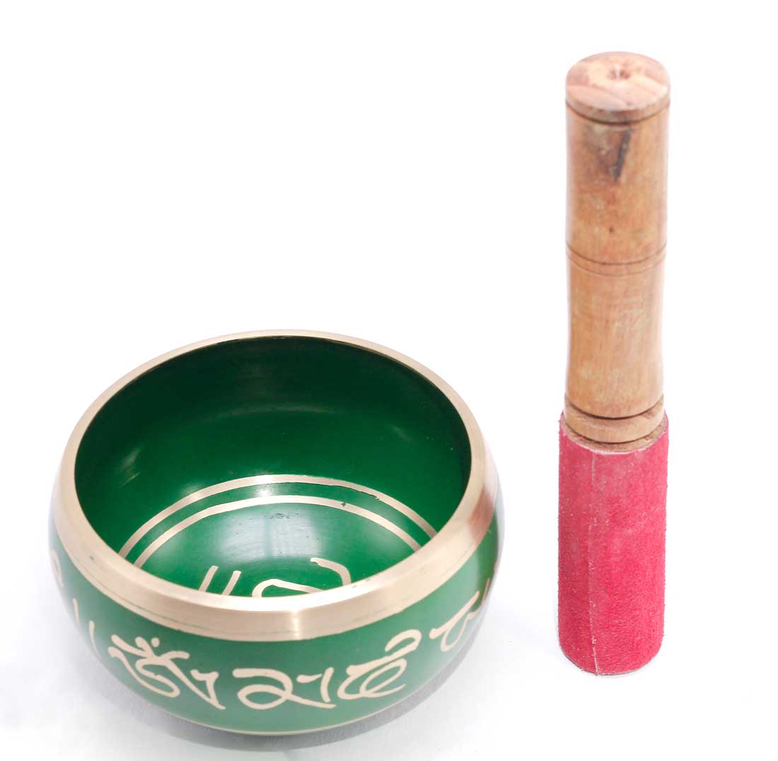 Tibetan Himalyan Buddha Chakra Prayer Yoga Healing Meditation Brass Singing Bowl - Image 3