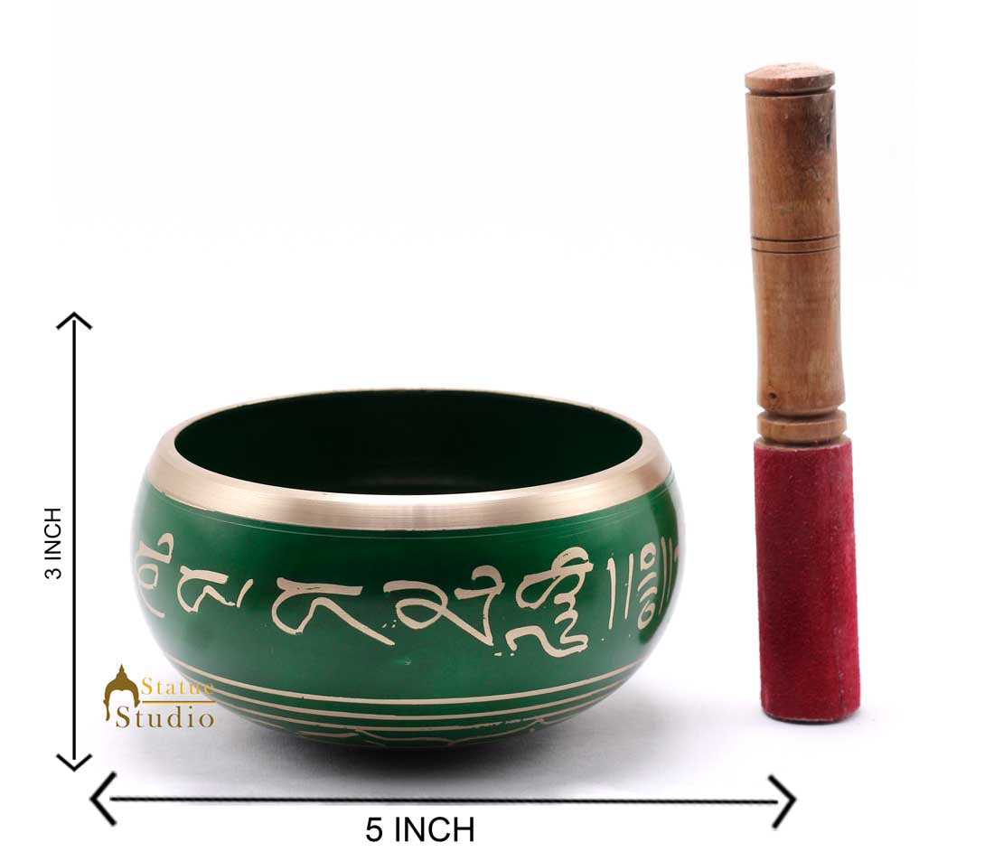 Tibetan Himalyan Buddha Chakra Prayer Yoga Healing Meditation Brass Singing Bowl