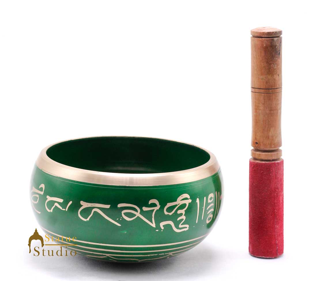 Tibetan Himalyan Buddha Chakra Prayer Yoga Healing Meditation Brass Singing Bowl - Eco-friendly - Sama Homes