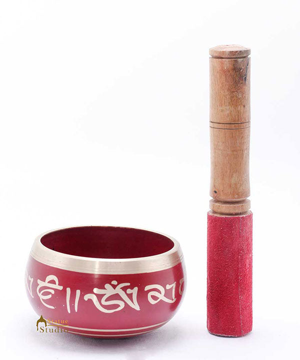 Tibetan Himalyan Buddha Chakra Prayer Yoga Healing Meditation Brass Singing Bowl