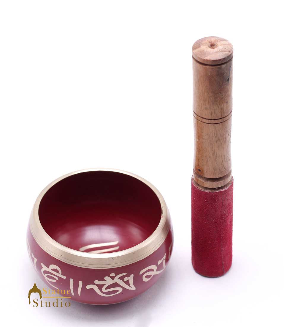 Tibetan Himalyan Buddha Chakra Prayer Yoga Healing Meditation Brass Singing Bowl - Image 3