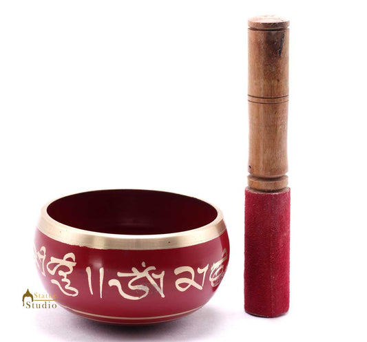 Tibetan Himalyan Buddha Chakra Prayer Yoga Healing Meditation Brass Singing Bowl