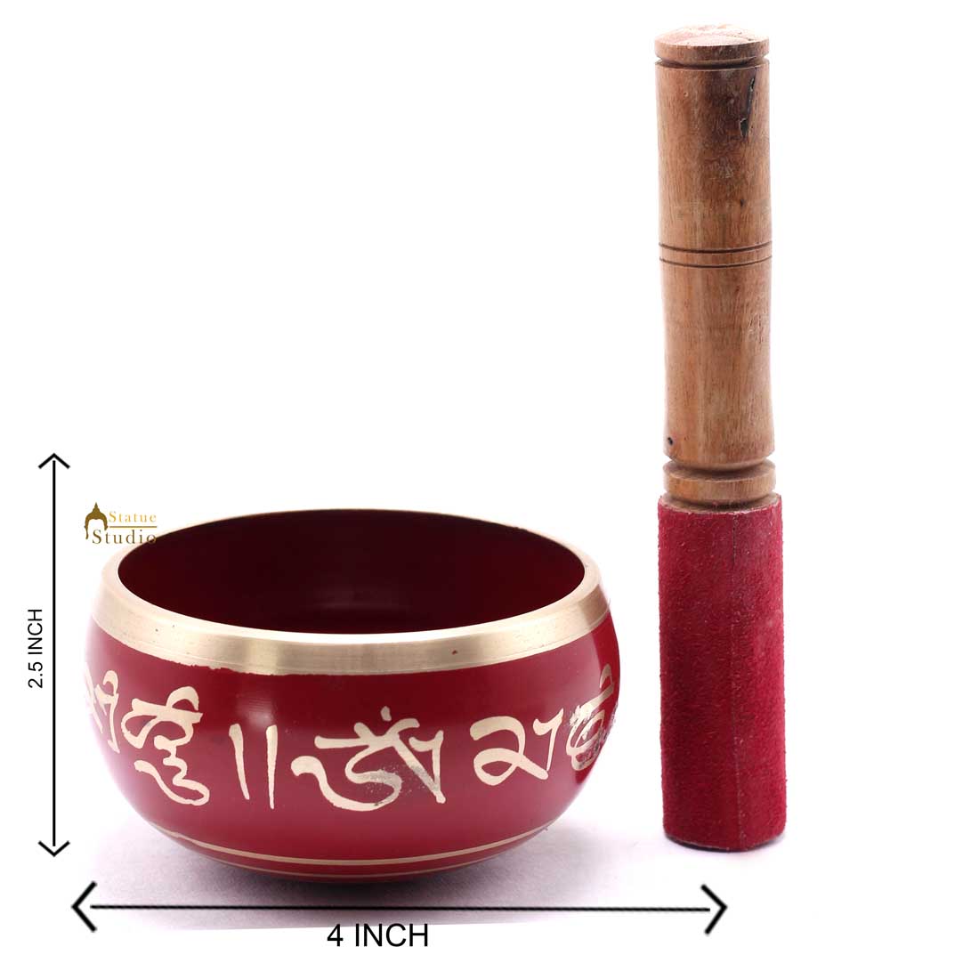 Tibetan Himalyan Buddha Chakra Prayer Yoga Healing Meditation Brass Singing Bowl - Image 5
