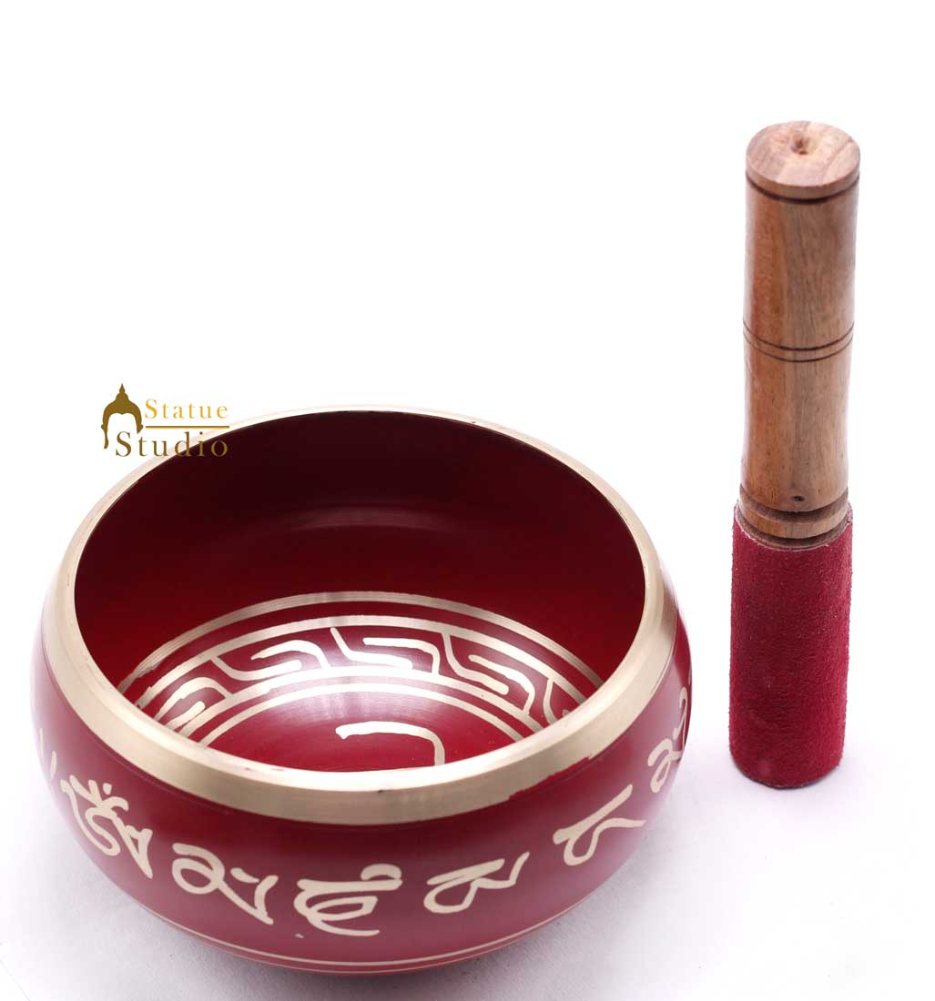 Tibetan Himalyan Buddha Chakra Prayer Yoga Healing Meditation Brass Singing Bowl
