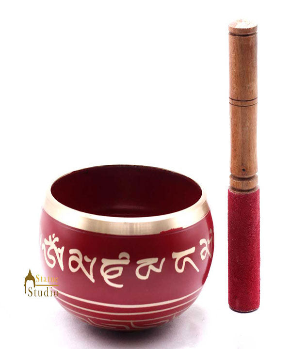 Tibetan Himalyan Buddha Chakra Prayer Yoga Healing Meditation Brass Singing Bowl - Image 2