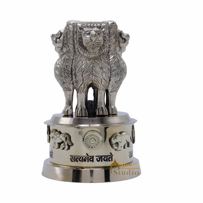 StatueStudio Brass Decorative Ashoka Stambh Emblem India Ashok Chakra Pillar Memento Sculpture Home Office Desk Artwork Showpiece 5" by vendor-unknown - Decor (View 2)