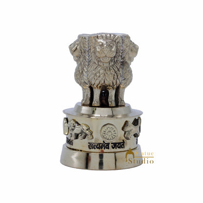StatueStudio Brass Decorative Ashoka Stambh Emblem India Ashok Chakra Pillar Memento Sculpture Home Office Desk Artwork Showpiece 3" by vendor-unknown - Decor (View 2)