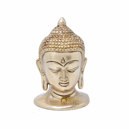 Brass Buddha Head Idol For Home Decor Office Desk Gift Showpiece 5" by vendor-unknown - Buddha (View 3)
