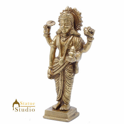StatueStudio Brass Physician Of Gods Lord Dhanvantari Idol For Home Office Desk Temple Pooja Puja Décor Feng Shui Vastu Decorative Statue Showpiece 6" by vendor-unknown - Hindu Gods (View 4)