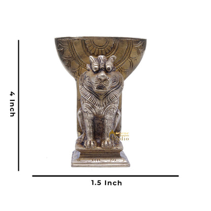 Sitting Lion Shaped Card Holder For Home Office Desk Table Decor Showpiece 4" by vendor-unknown - Decor (View 6)