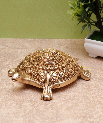 Brass Turtle Showpieces For Feng Shui Vastu Home Office Room Décor by vendor-unknown - Decor (View 2)