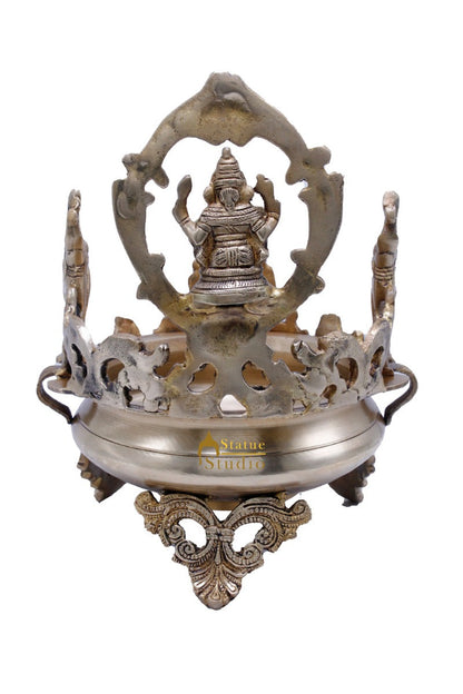 Brass Indian Ganesha Urli Ganpati Uruli Showpiece For Home Office Décor 11" by vendor-unknown - Decor (View 4)