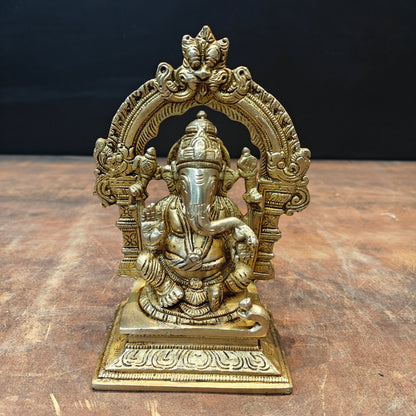 Brass Ganesha Statue For Home Temple Decor 7 Inch by vendor-unknown - Hindu Gods (View 8)