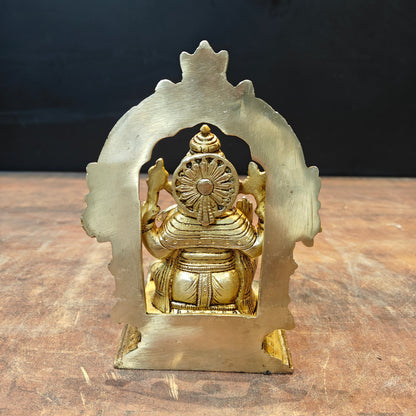 Brass Ganesha Statue For Home Temple Decor 7 Inch by vendor-unknown - Hindu Gods (View 9)