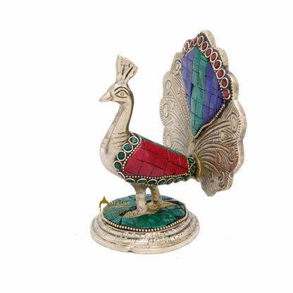 Brass Dancing Peacock Showpiece For Home Office Desk Decor Fengshui Vastu Gift by vendor-unknown - Decor (View 4)