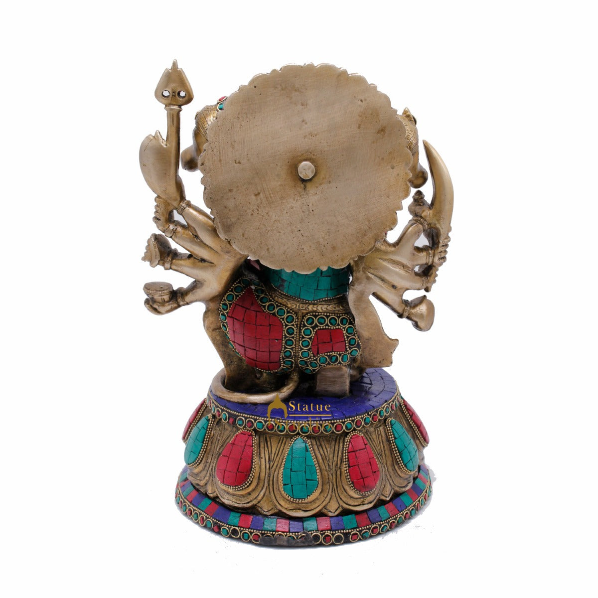 Brass Panchmukhi Hanuman Idol Stone Work For Home Temple Decor 1 Feet - Image 5