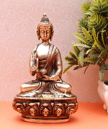 Brass Carved Buddha Idols For Home Office Desk Room Table Décor Statue 5.5" by vendor-unknown - Buddha (View 2)