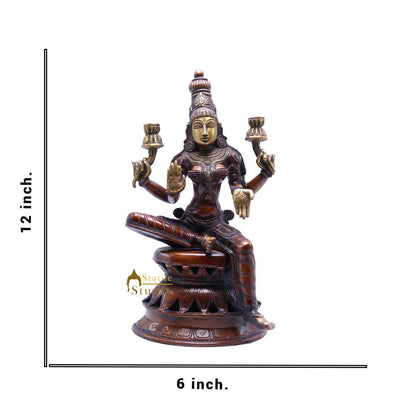 Brass Sitting Lakshmi Idol Religious Home Decor Lucky Statue 12 Inch by vendor-unknown - Hindu Gods (View 6)