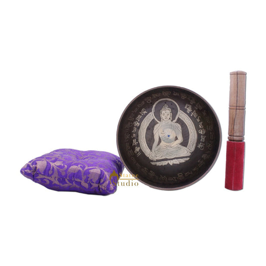 Bronze Singing Bowl Tibet Himalyan Buddha Chakra Prayer Yoga Healing Meditation