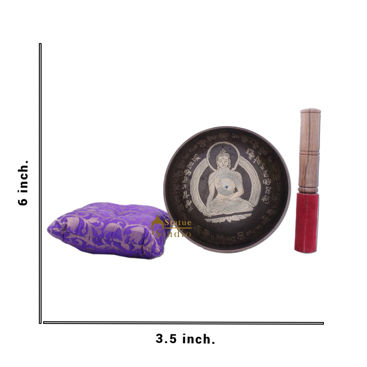 Bronze Singing Bowl Tibet Himalyan Buddha Chakra Prayer Yoga Healing Meditation