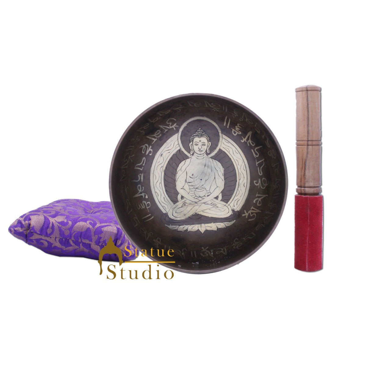 Bronze Singing Bowl Tibet Himalyan Buddha Chakra Prayer Yoga Healing Meditation