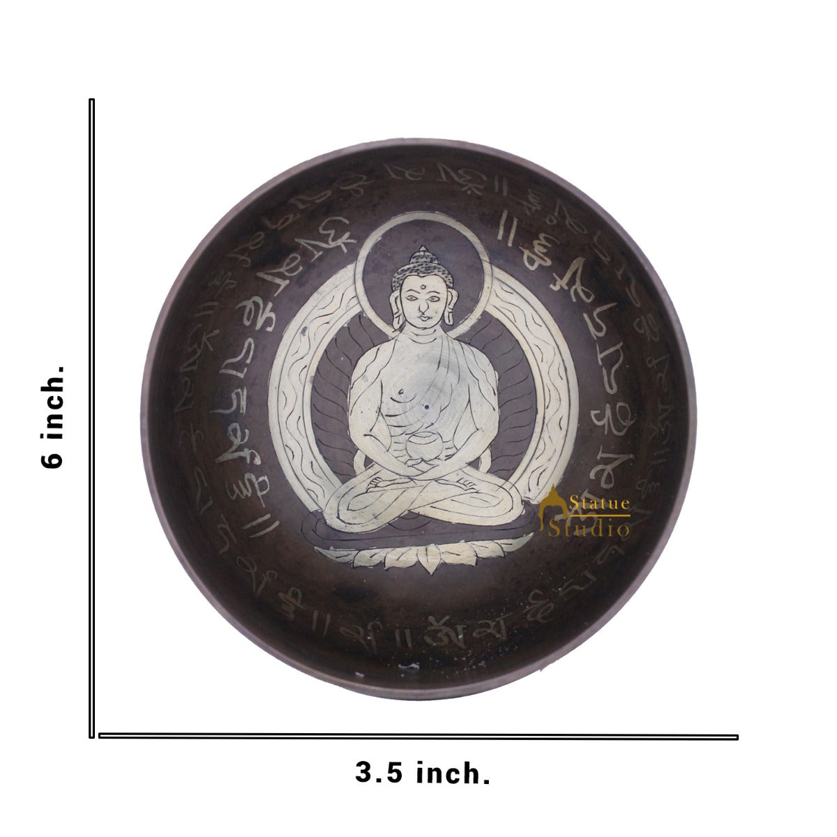 Bronze Singing Bowl Tibet Himalyan Buddha Chakra Prayer Yoga Healing Meditation - Image 6