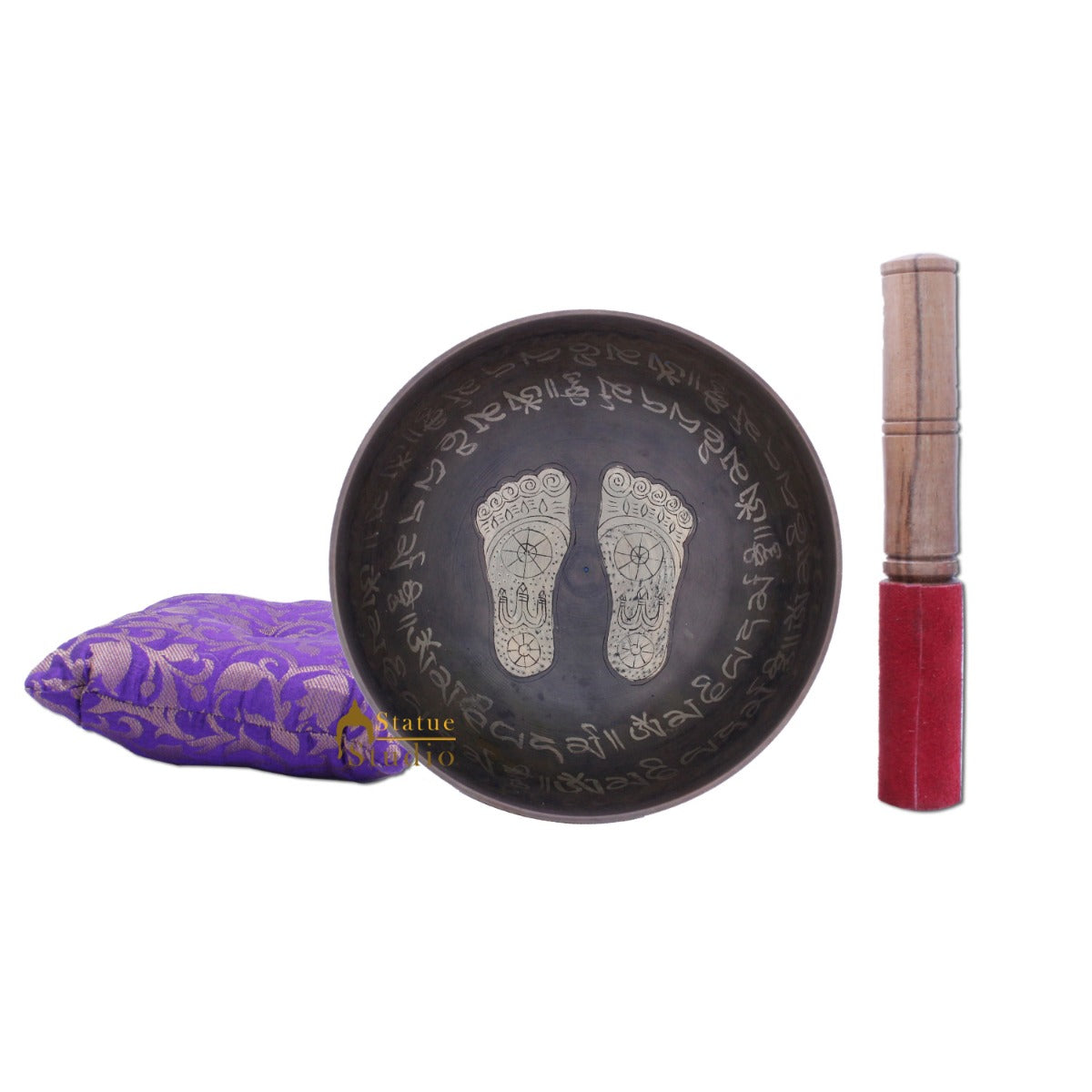 Bronze Singing Bowl Tibet Himalyan Buddha Chakra Prayer Yoga Healing Meditation