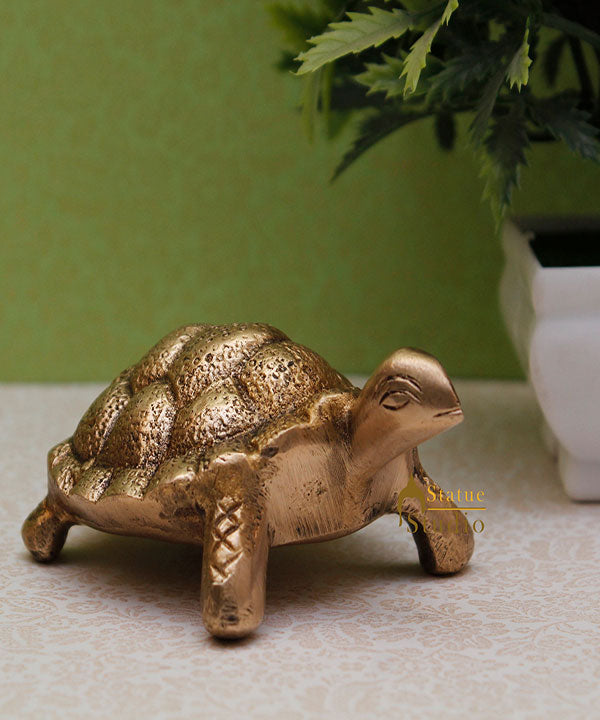 Brass Turtle Showpieces For Feng Shui Vastu Home Office Room Décor - Image 2