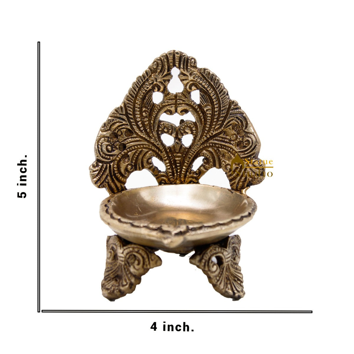 Brass Diya Oil Lamp For Home Temple Diwali Religious Décor Showpiece - Image 6