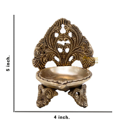 Brass Diya Oil Lamp For Home Temple Diwali Religious Décor Showpiece by vendor-unknown - Spiritual (View 6)